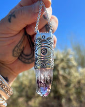 Brandberg Namibian Amethyst Big Eye/Fan Talisman Necklace