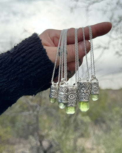Peridot Oasis/Prickly Pear Talisman Necklace