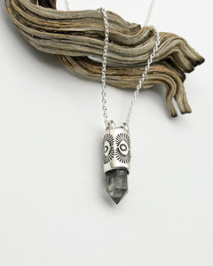 Tibetan Quartz Tumbleweed Talisman Necklace