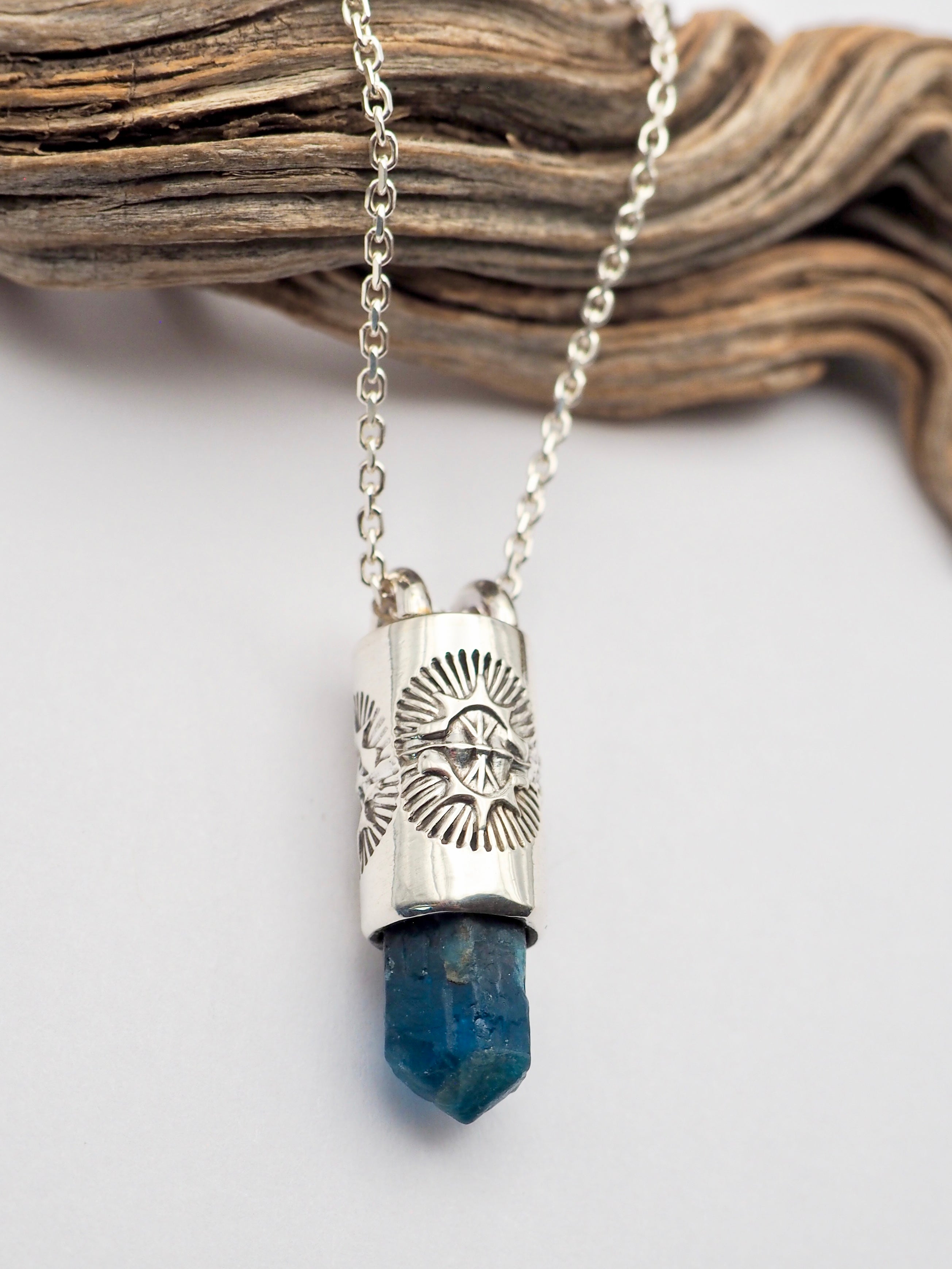 Blue Apatite Portal Talisman Necklace