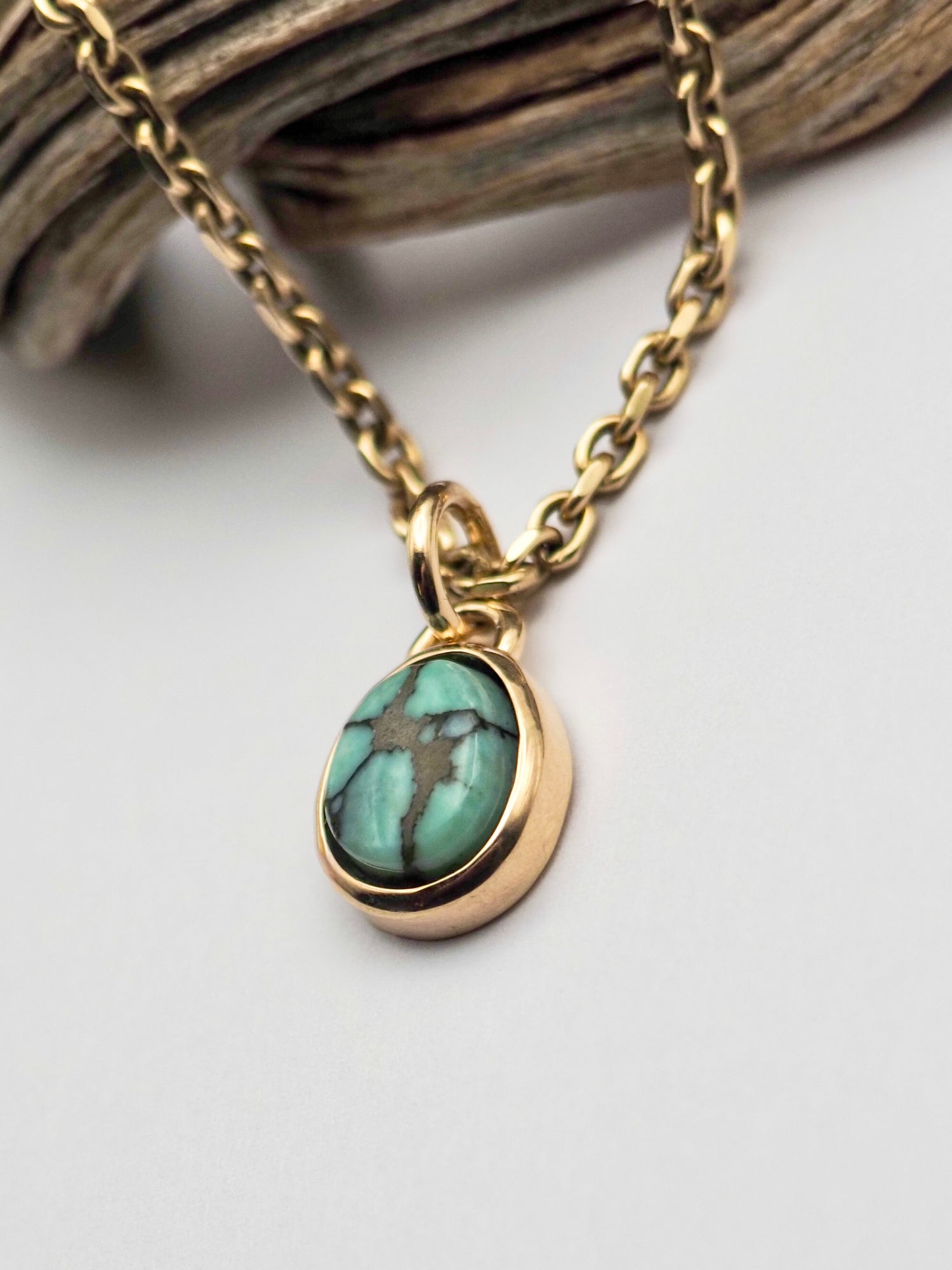 Desert Bloom Variscite 14k Gold Pendant