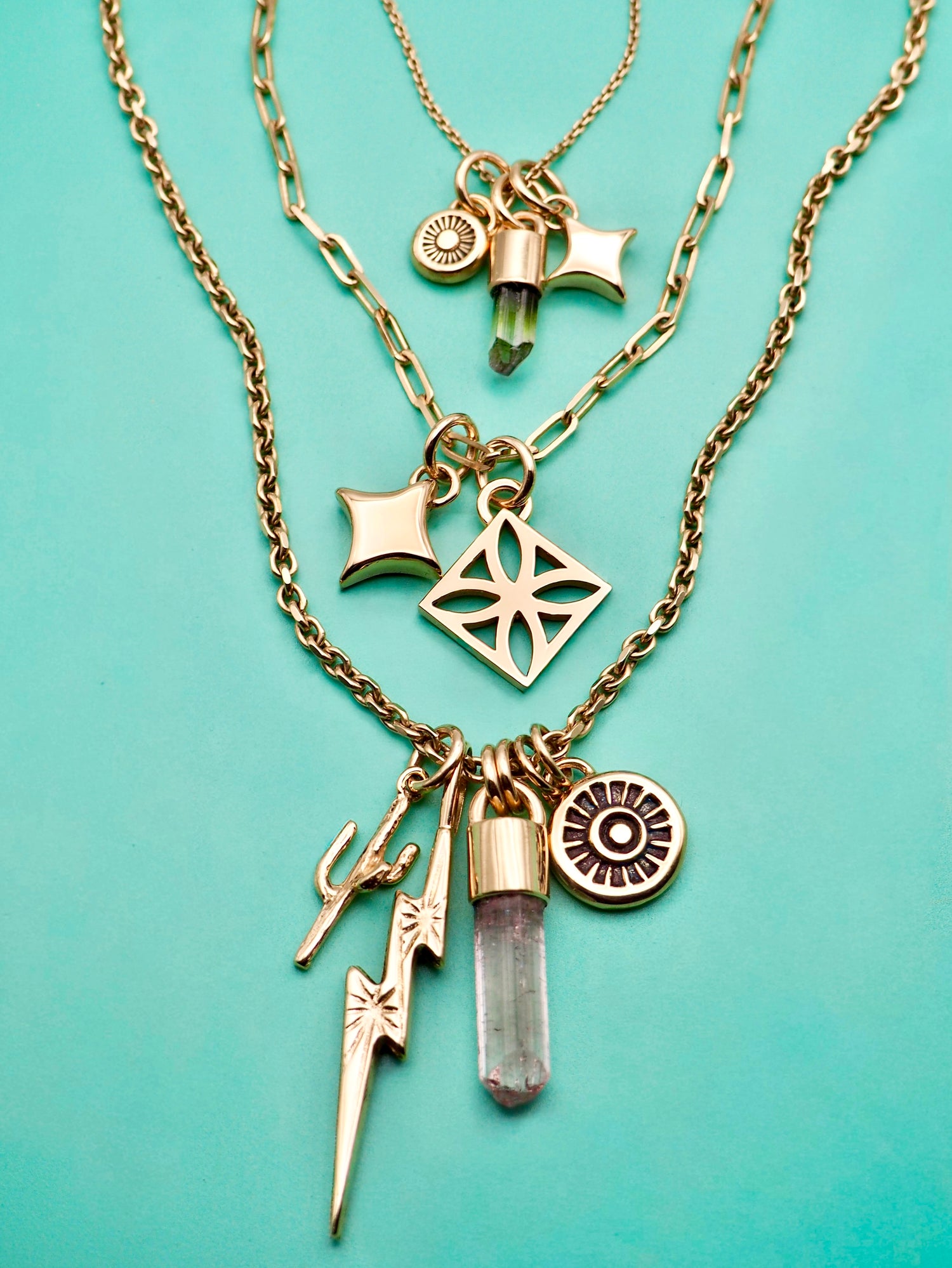 14k Gold Saguaro Pendant
