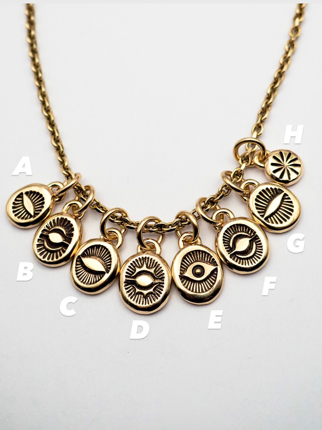 14k Gold Hand Stamped Pendants