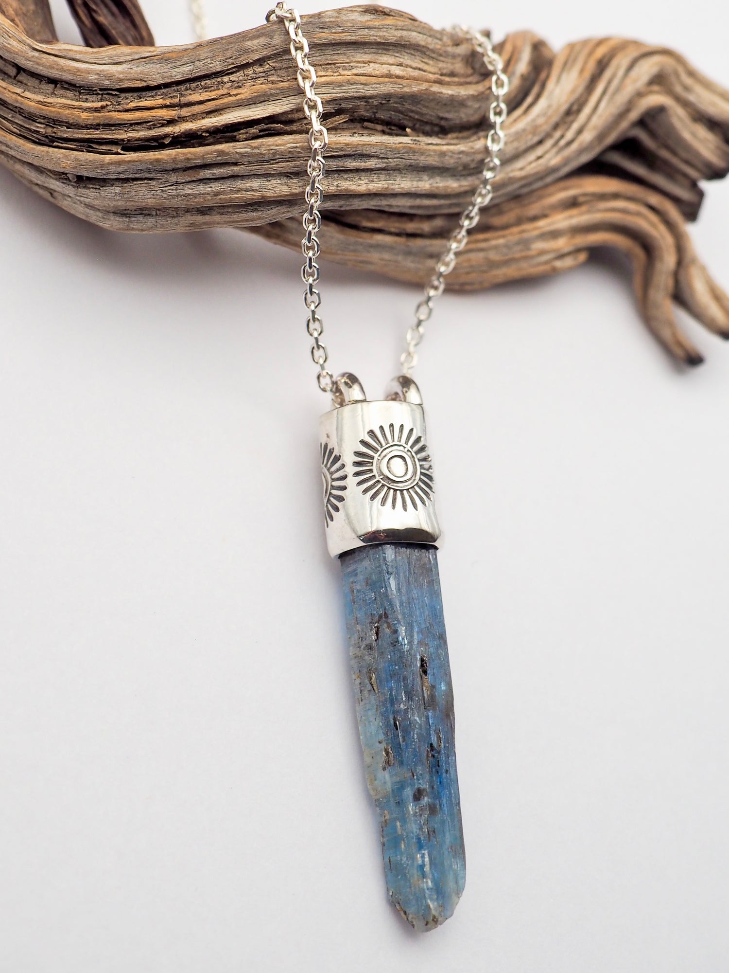 Blue Kyanite Sunshine Talisman Necklace