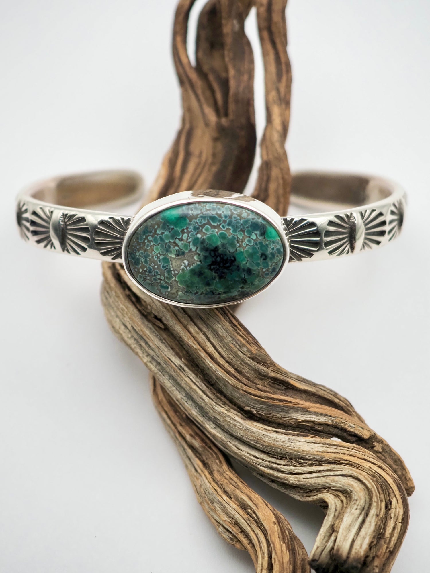 Miss Moffett Variscite Juniper Heavyweight Stacker Cuff M/L