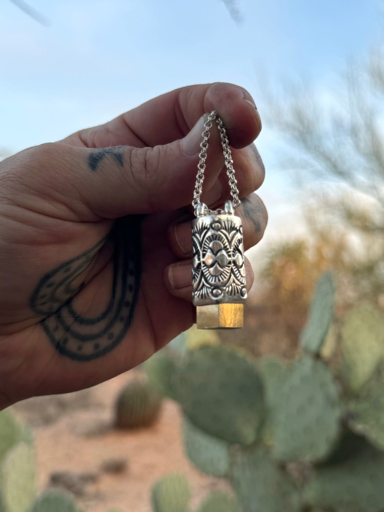 Pyrite Ocotillo/Desert Talisman Necklace