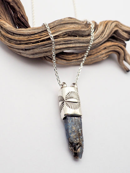 Blue Kyanite Eye Talisman Necklace