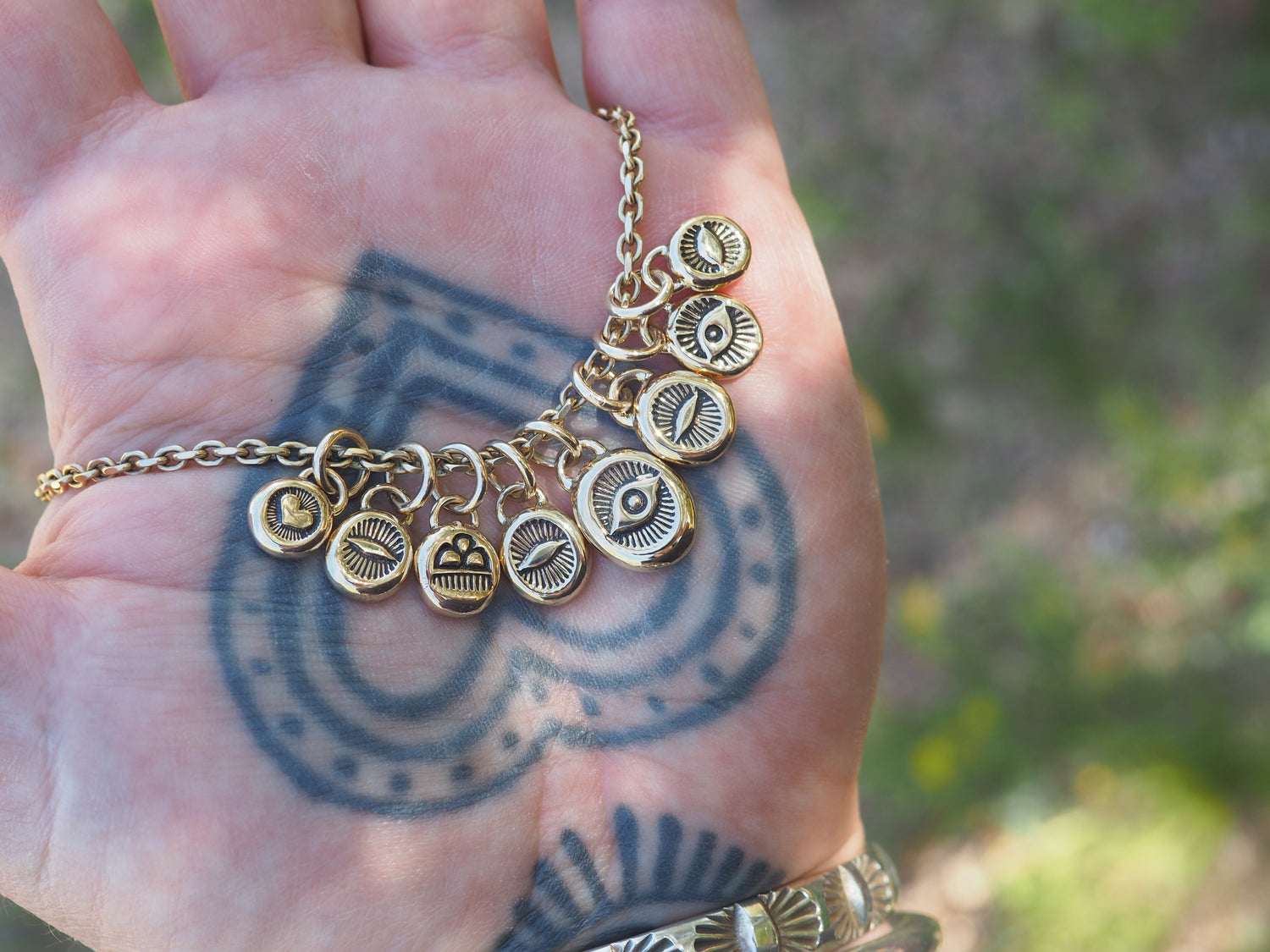 14k Gold Hand Stamped Pendants