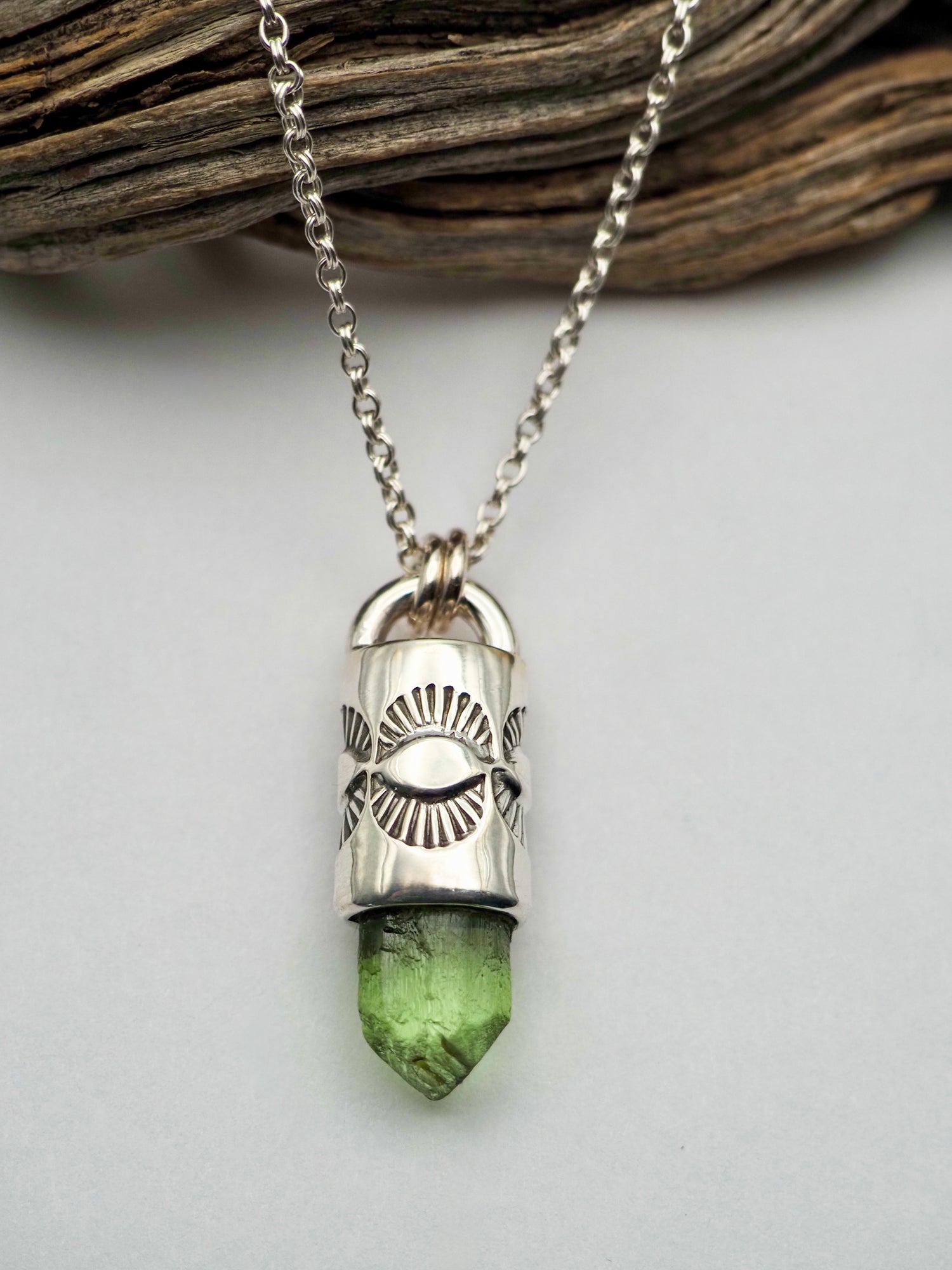 Peridot Eye Talisman Necklace