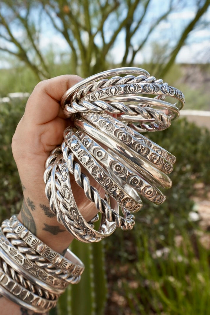 MTO 6g Heavyweight Fine Silver Chunky Twist Bangle