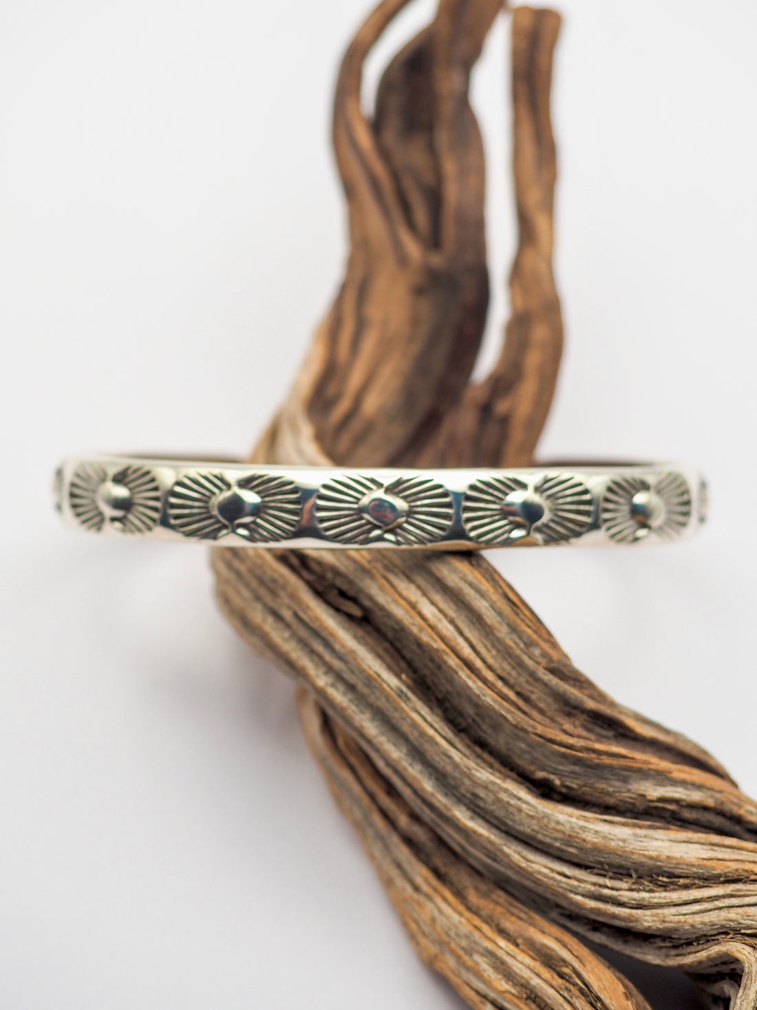 Ocotillo Hand Stamped Stacker Cuff XS