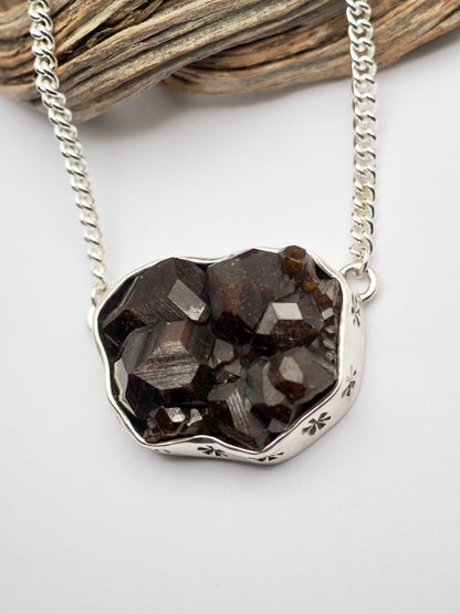 Mali Garnet Cluster Talisman Necklace