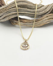 14k Gold Lucky Eye Pendant Necklace (G)