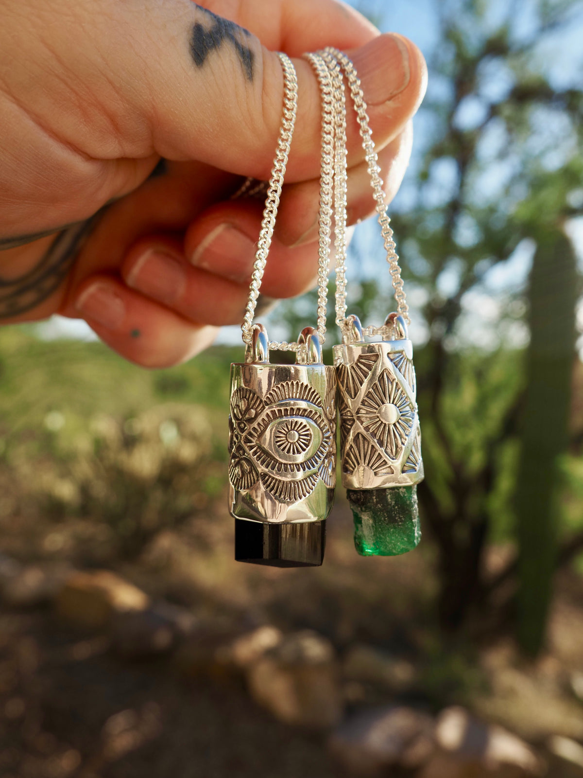 Emerald Acacia Talisman Necklace