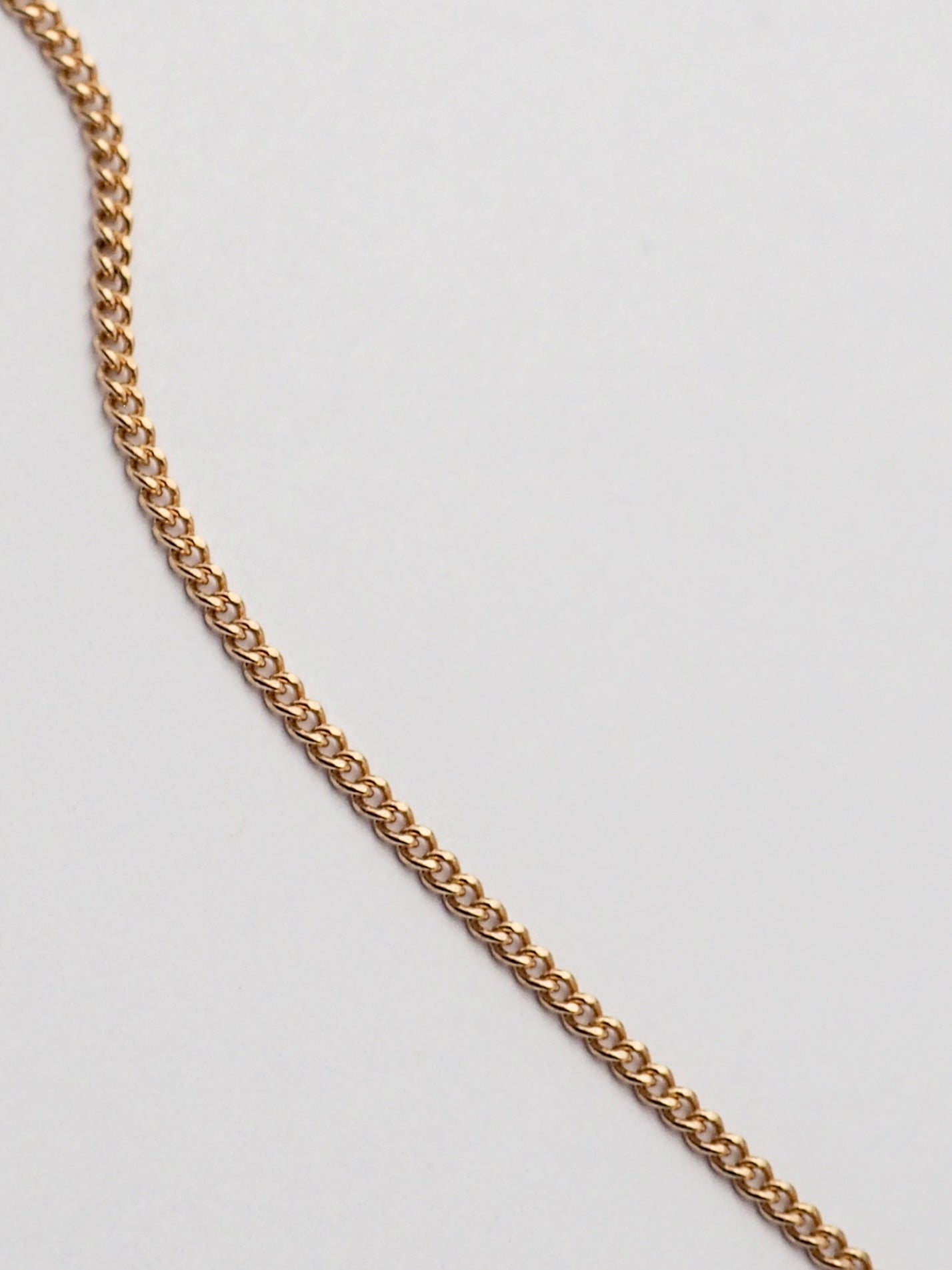 14k Gold 1mm Diamond Cut Curb Chain