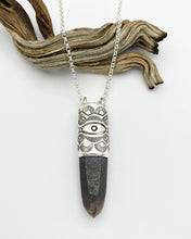 Brandberg Namibian Amethyst Big Eye/Fan Talisman Necklace
