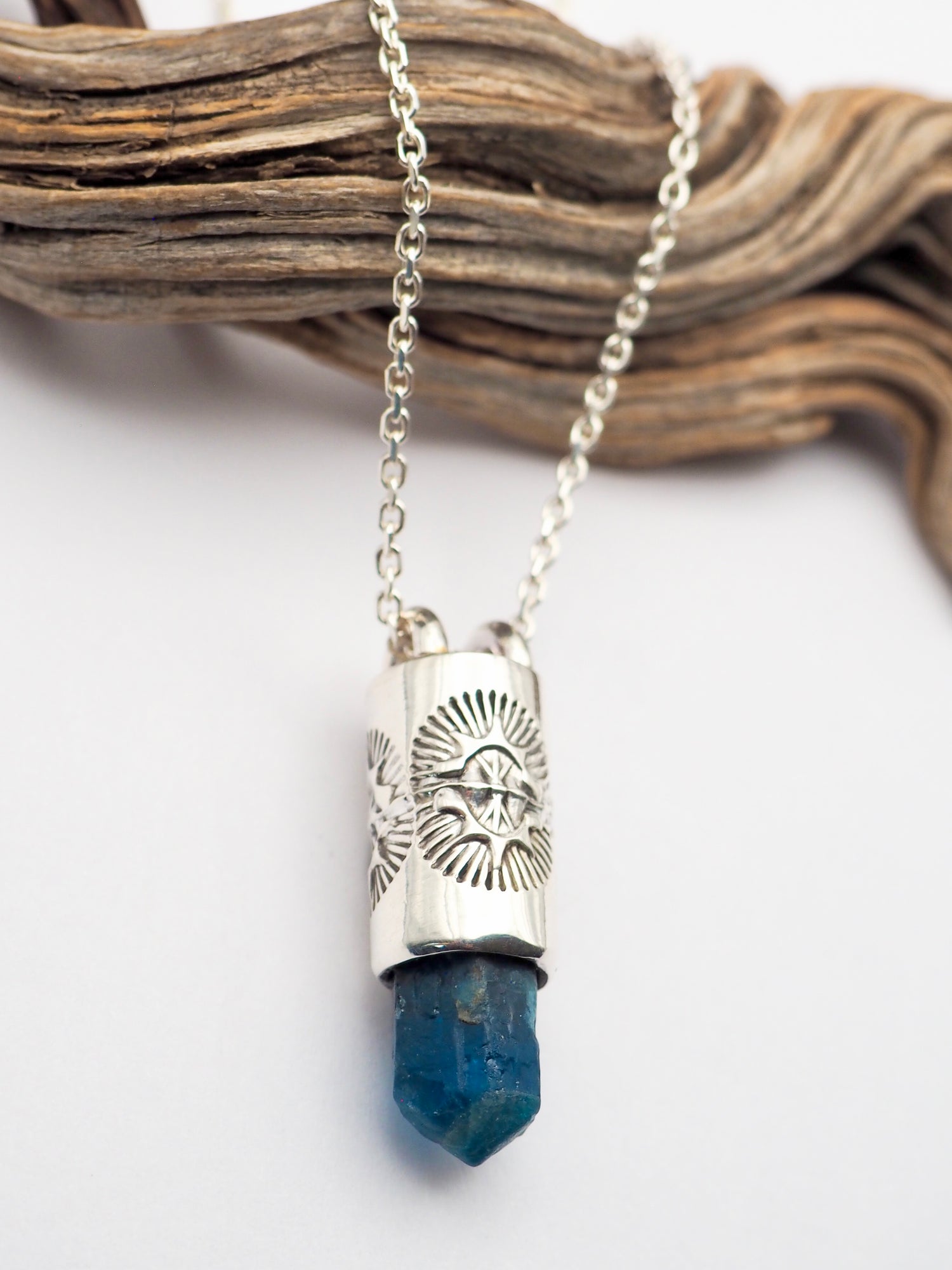 Blue Apatite Portal Talisman Necklace