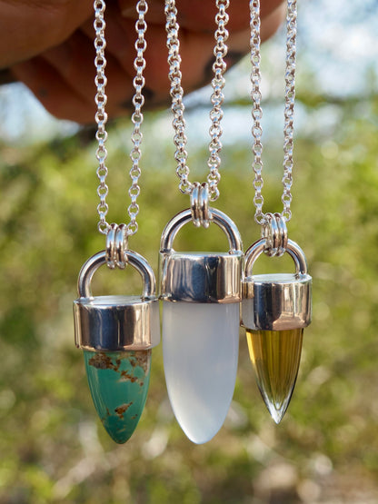Ithaca Peak Turquoise Spike Talisman Necklace