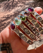 Rubellite Tourmaline Moonbeam Heavyweight Stacker Cuff S/M