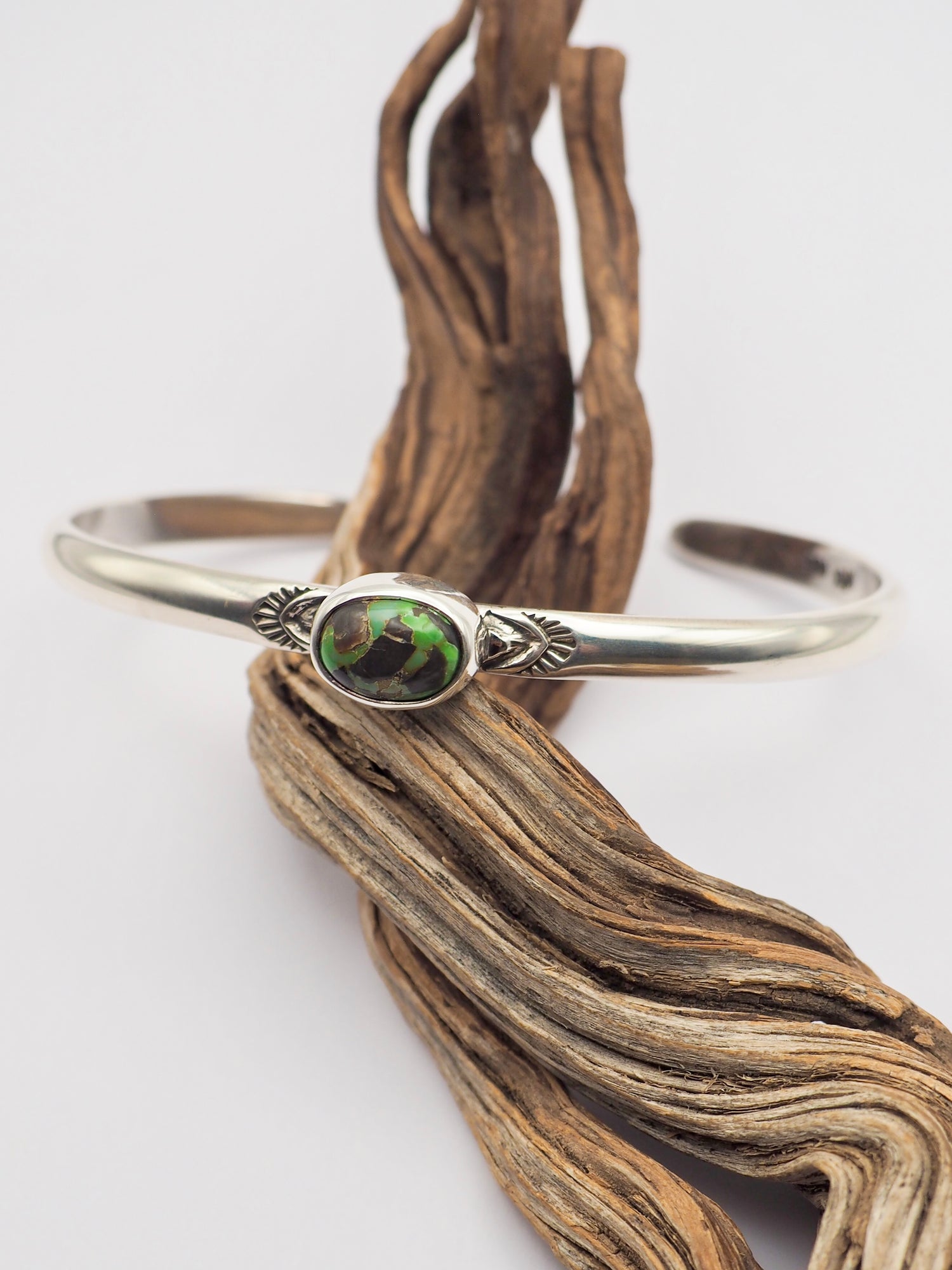 Carico Lake Turquoise Sterling Silver Lightweight Cuff XL