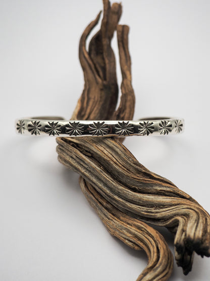 Sparkles Hand Stamped Stacker Cuff M/L