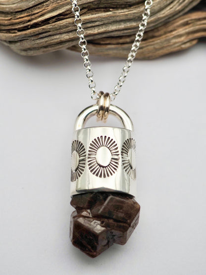 Mali Garnet Sunshine Talisman Necklace