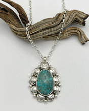Carico Lake Turquoise Hand Stamped Border Necklace