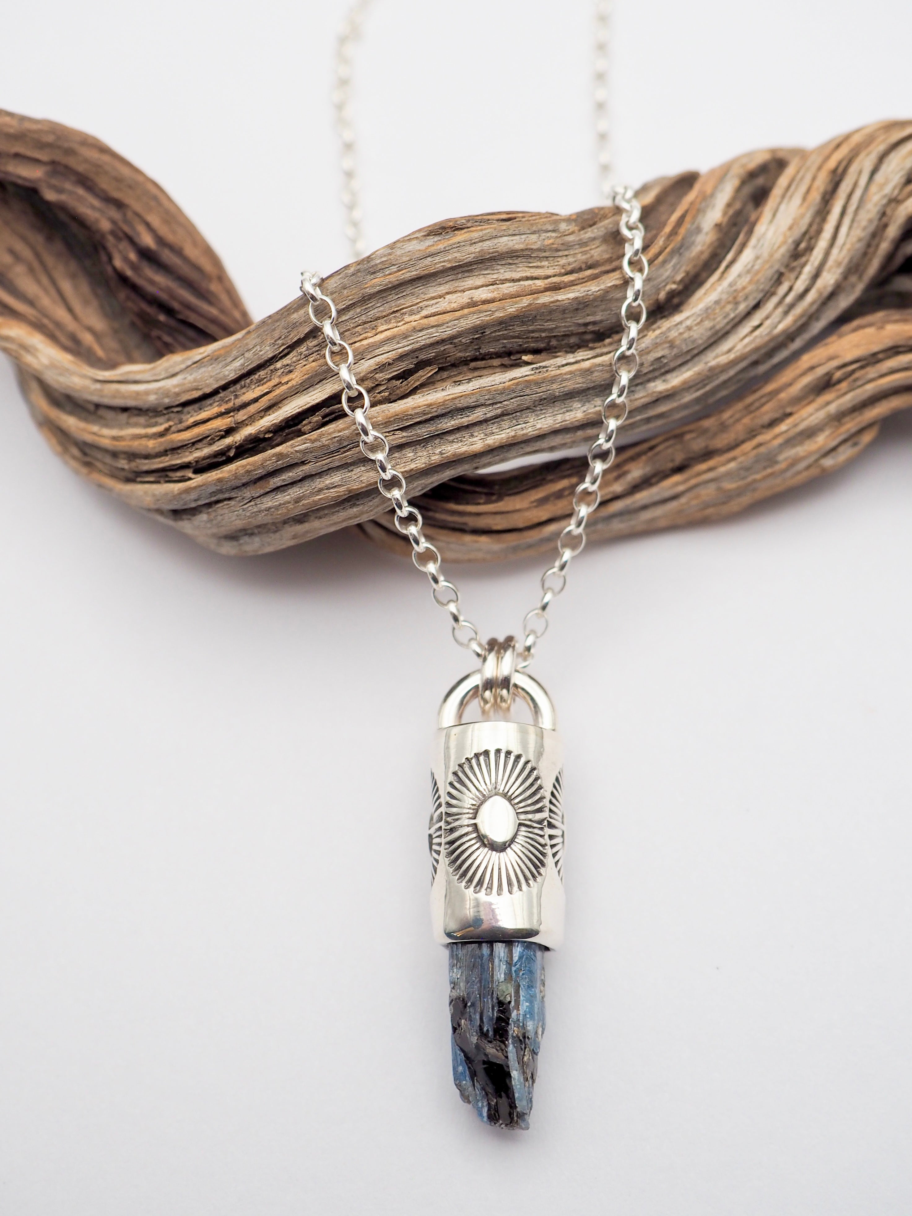 Blue Kyanite Sunshine Talisman Necklace