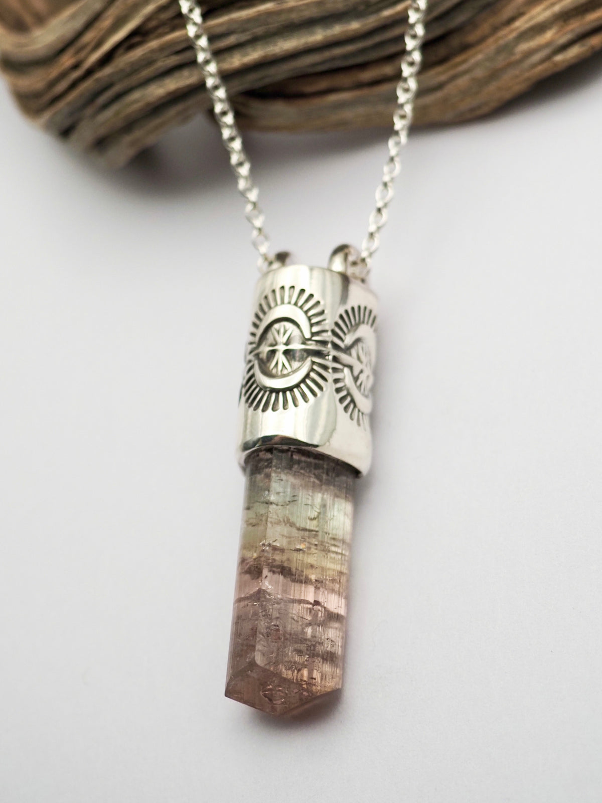Pink/Mauve Tourmaline Portal Talisman Necklace