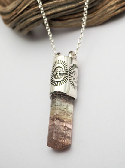 Pink/Mauve Tourmaline Portal Talisman Necklace