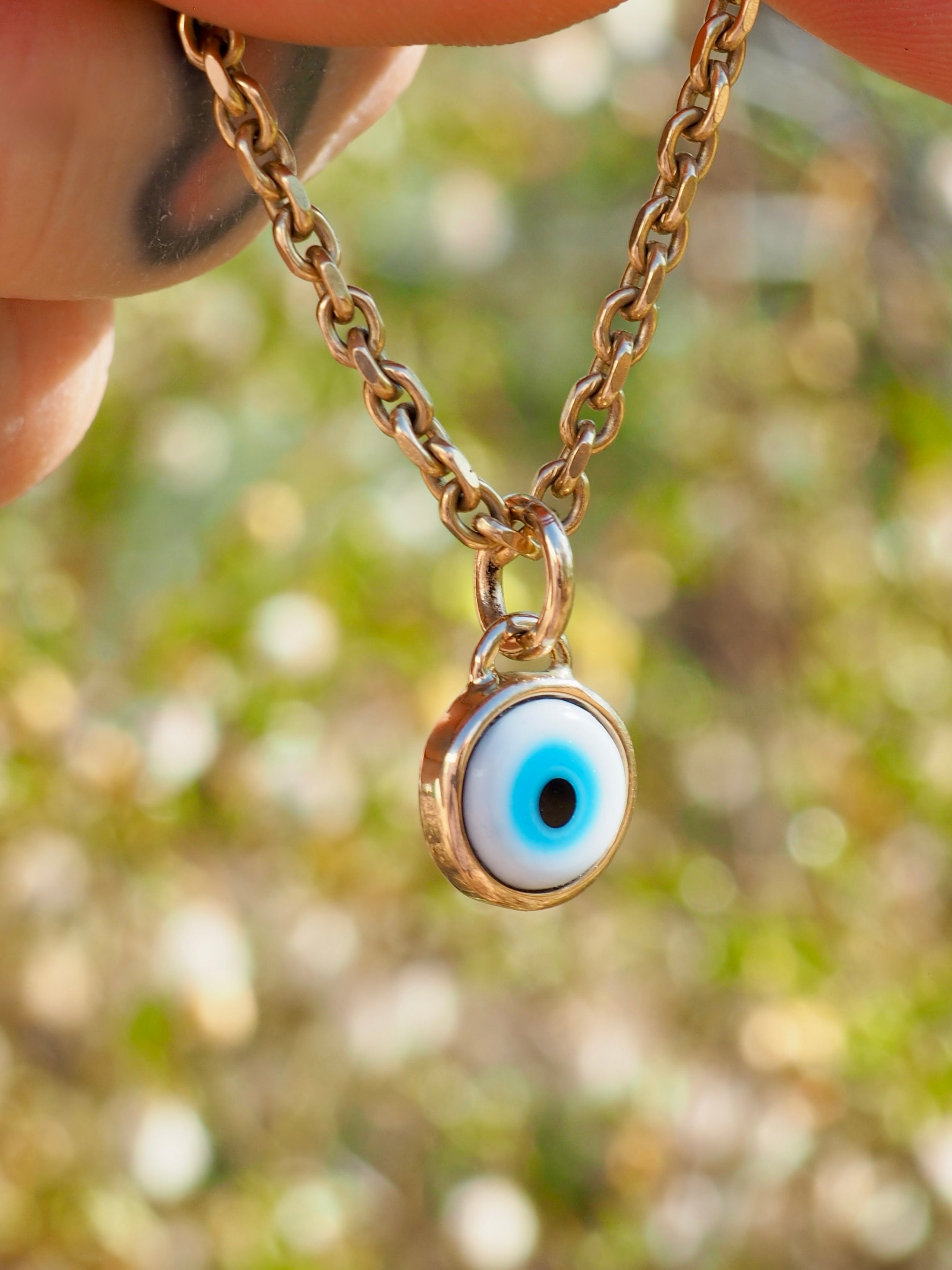 14k Evil Eye pendant for Jules