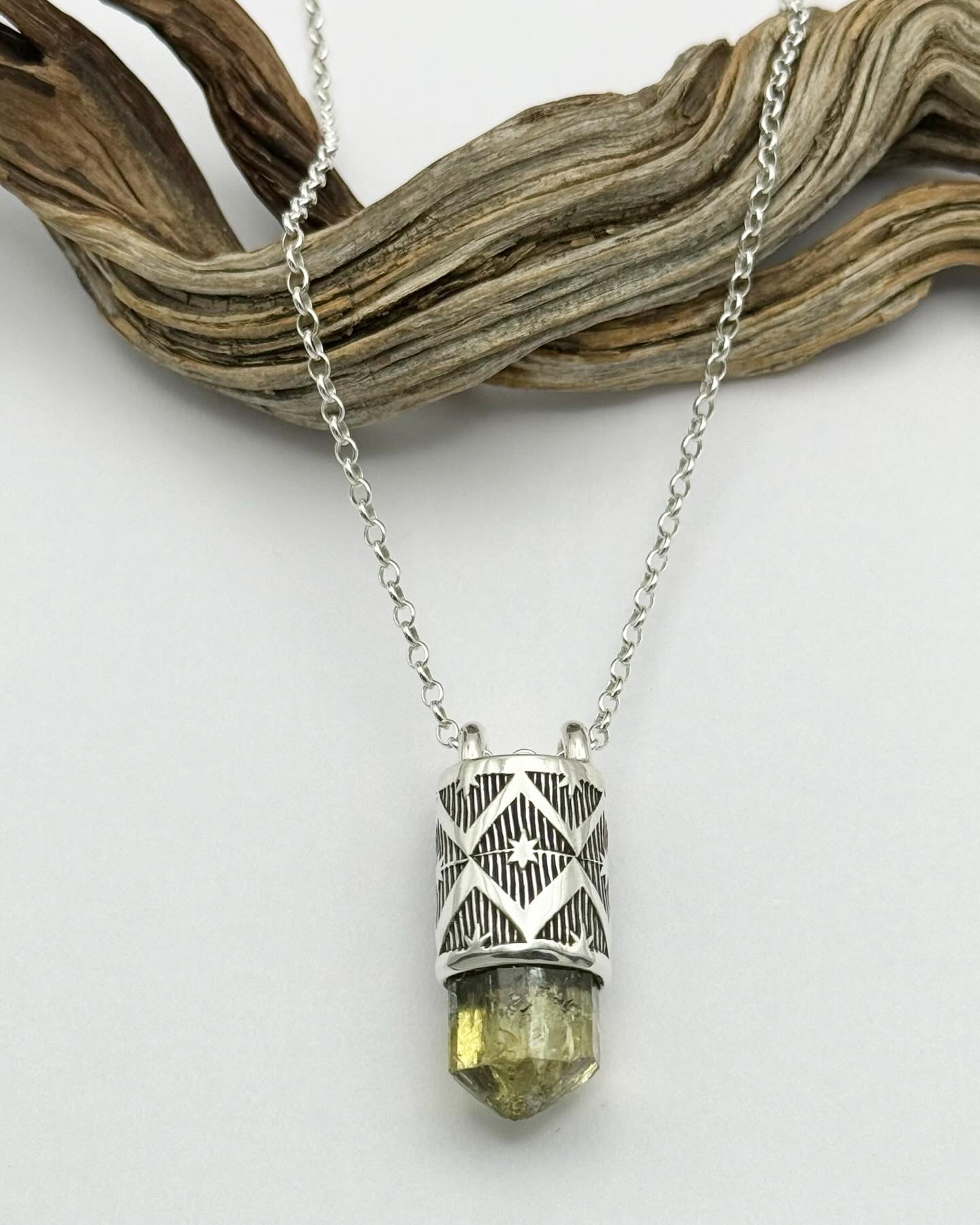 Yellow Apatite Agave II Talisman Necklace