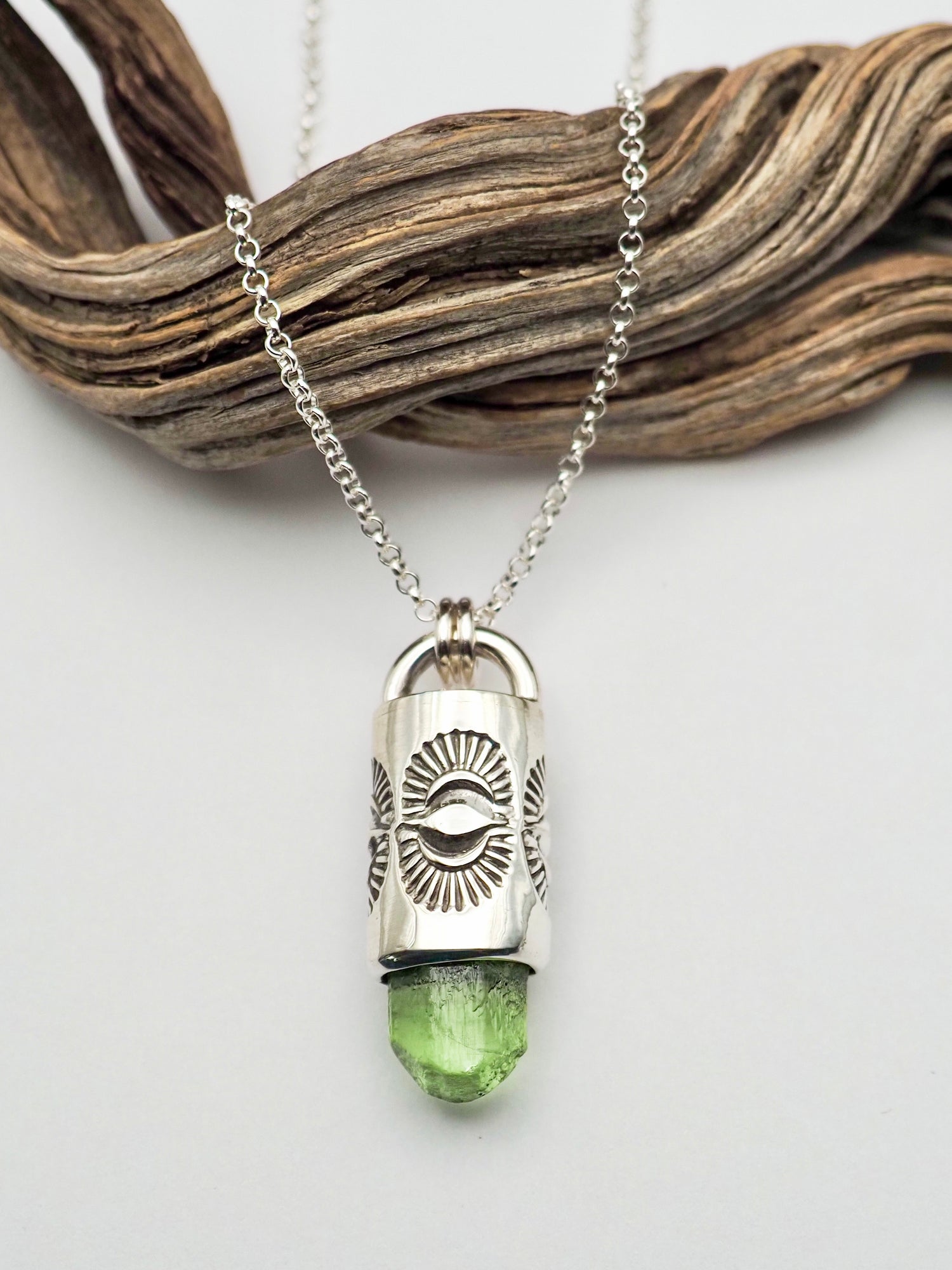Peridot Eye II Talisman Necklace