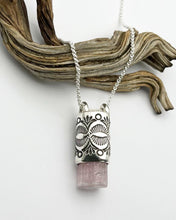 Cotton Candy Pink Tourmaline Mojave/Eye Talisman Necklace