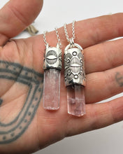 Polished Pink Kunzite Eye Talisman Necklace