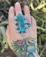 Montezuma Royston Turquoise Arroyo Hand Stamped Border