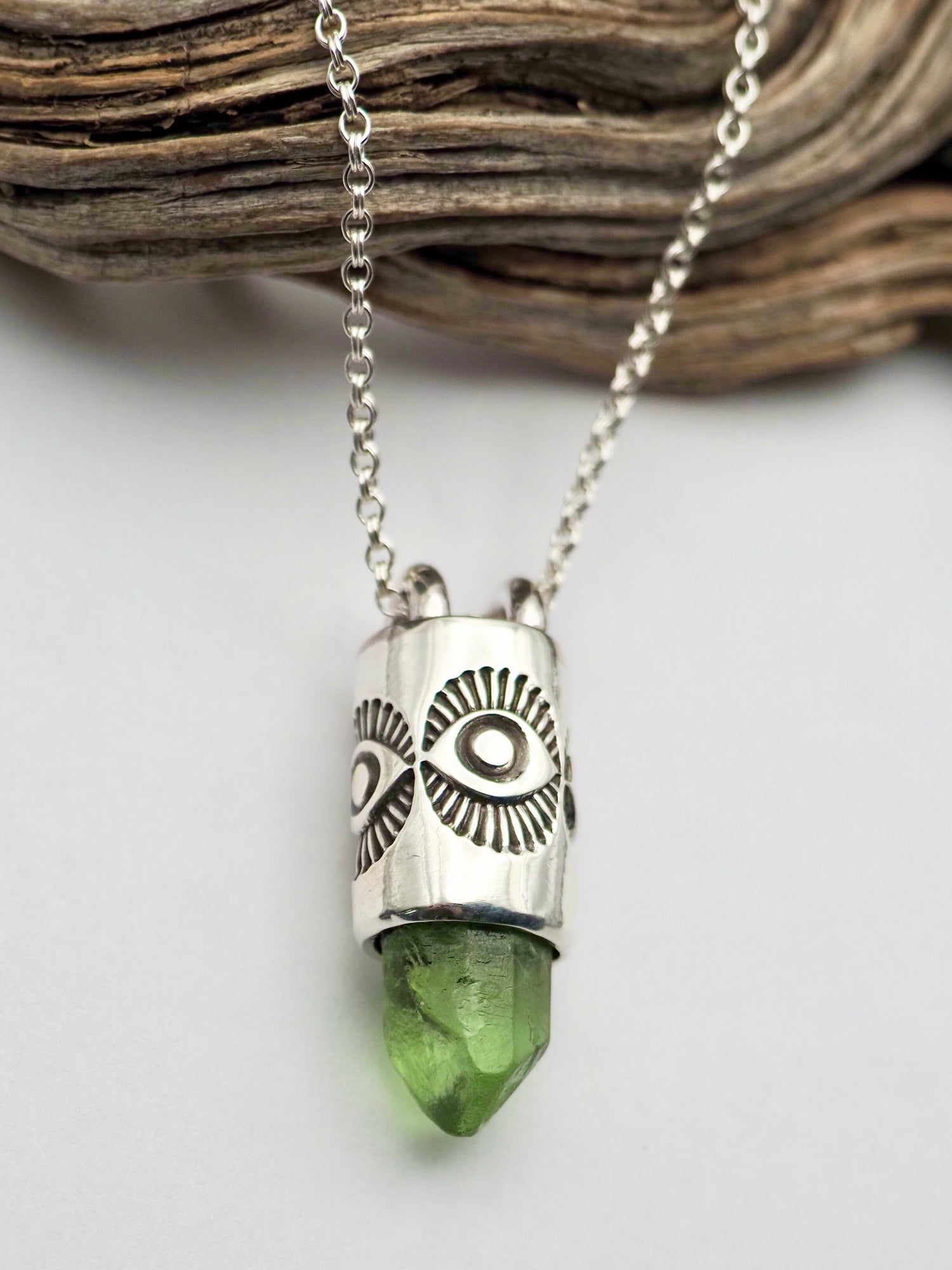 Peridot Eye Talisman Necklace