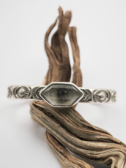 Tibetan Quartz Sunburst Heavyweight Stacker Cuff S/M