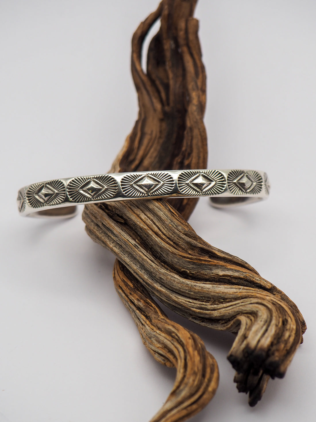 MTO Hand Stamped Diamondback Stacker Cuff