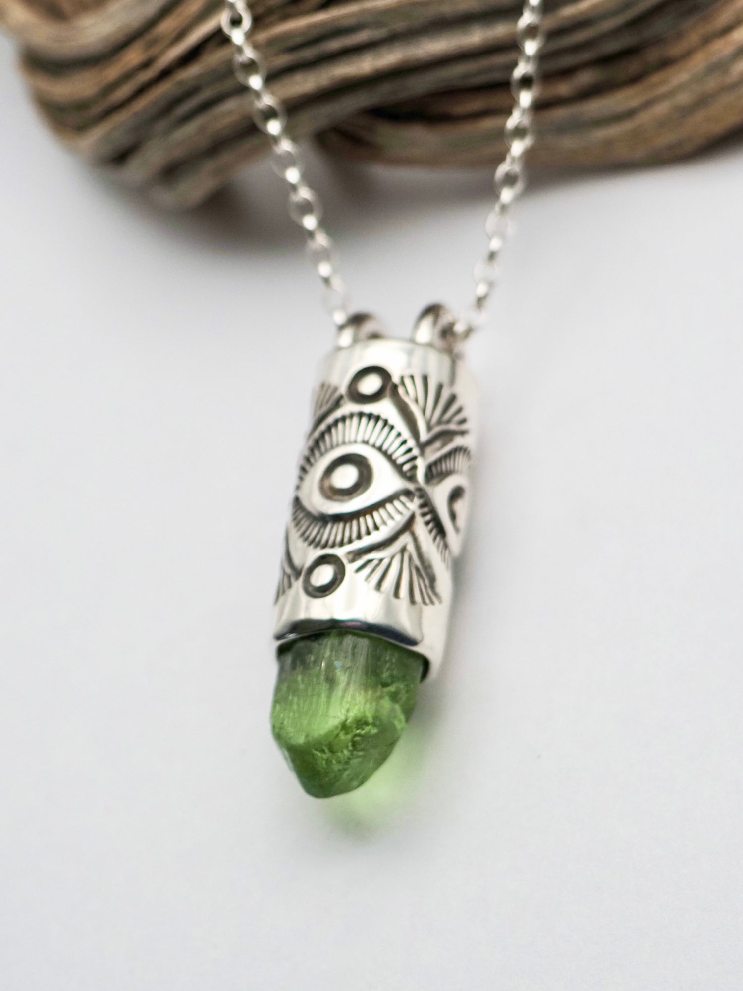 Peridot Eye/Desert Talisman Necklace