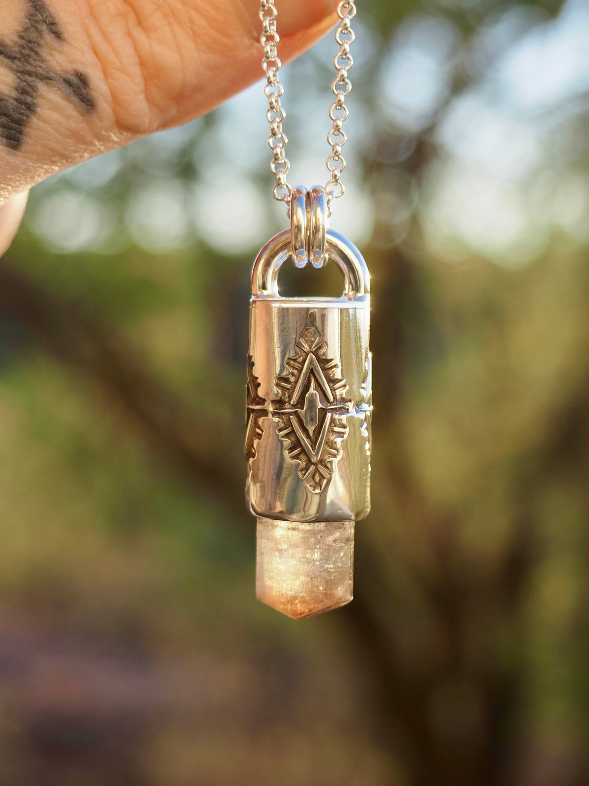 Mauve Tourmaline Mojave Talisman Necklace