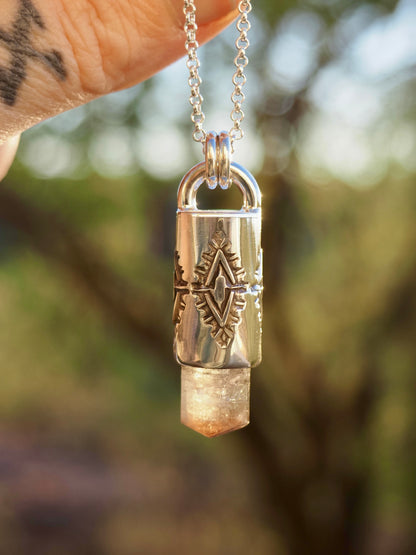 Mauve Tourmaline Mojave Talisman Necklace