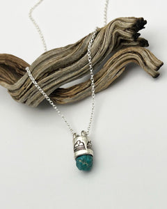 Fox Turquoise Nugget Raincloud Talisman Necklace