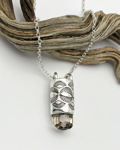 Topaz Eye/Fan Talisman Necklace