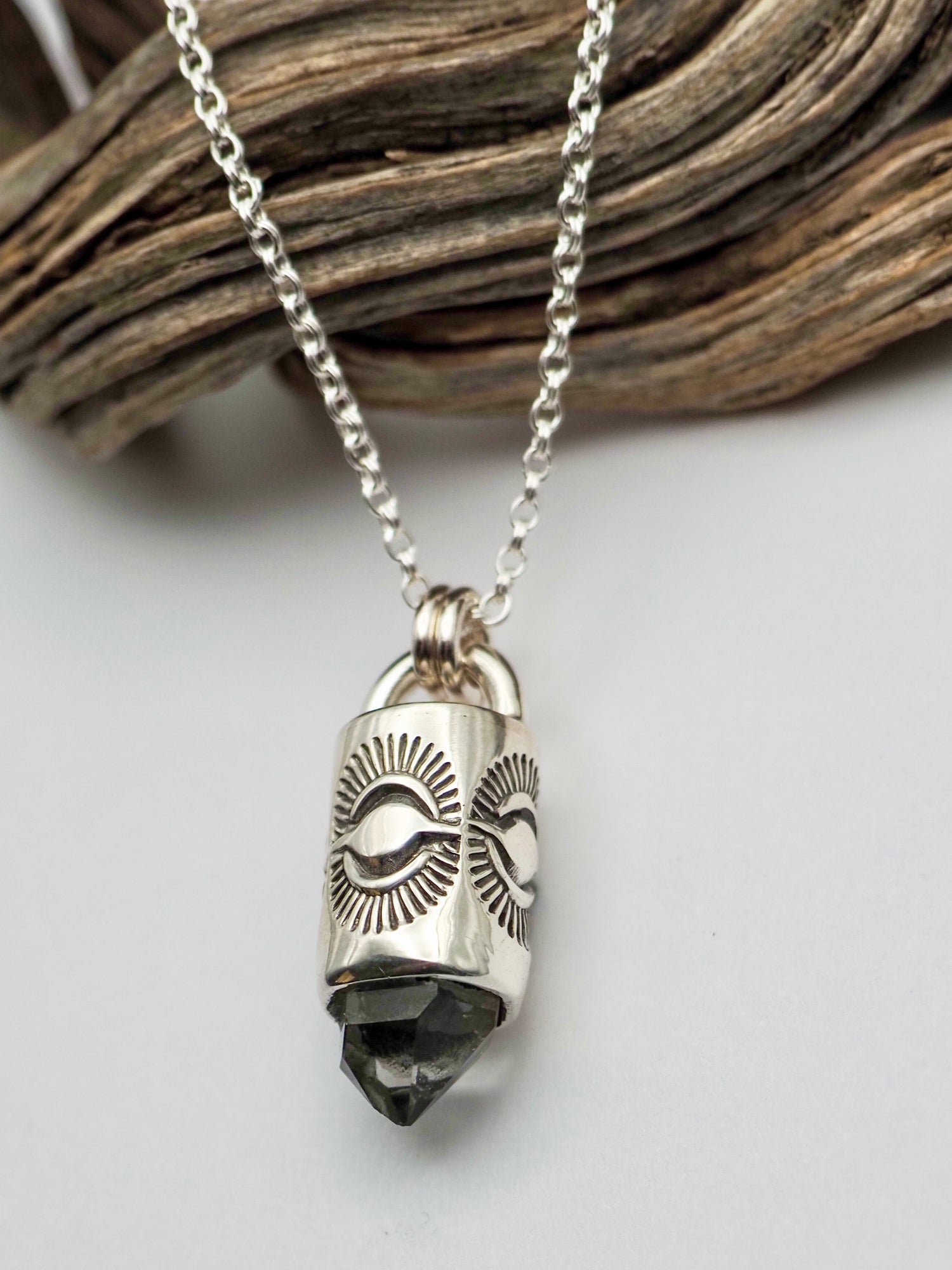 Herkimer Diamond Eye II Talisman Necklace