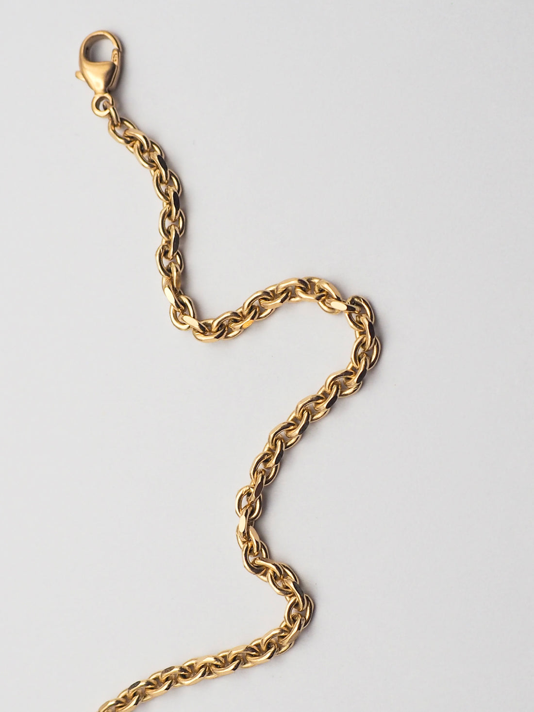 14k Gold 2.5mm Beveled Oval Cable Chain