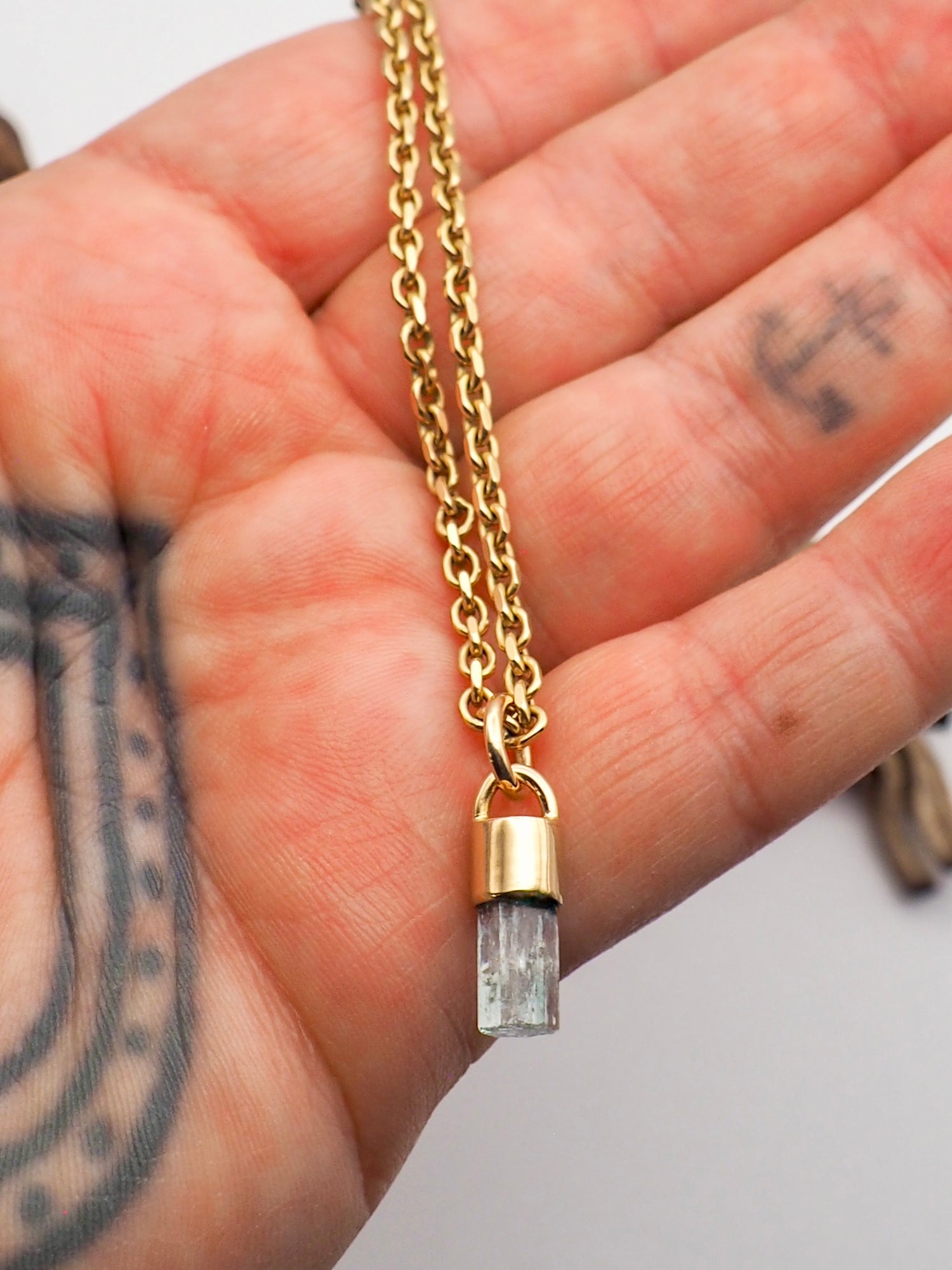 Aquamarine 14k Gold Pendant