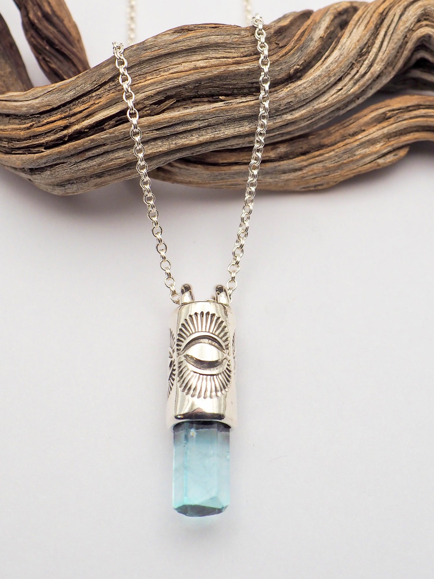 Gem Vanadium Beryl Eye II Talisman Necklace