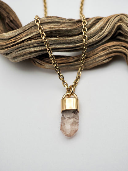 Nirvana Quartz 14k Gold Talisman