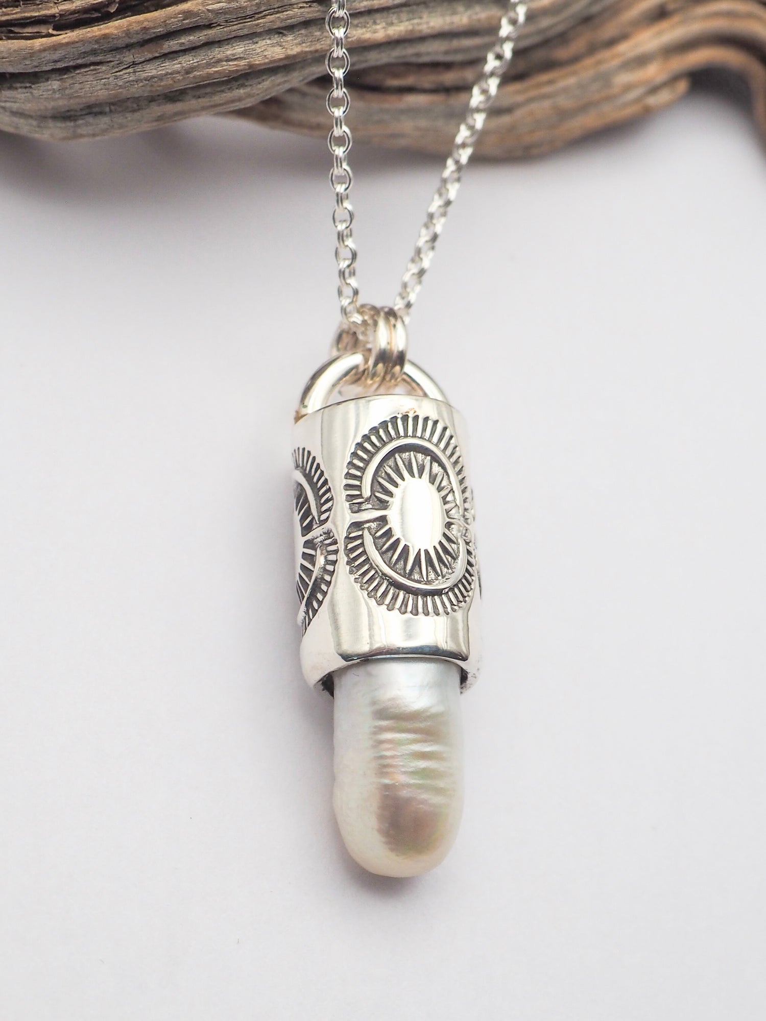 Pearl Sunburst Talisman Necklace